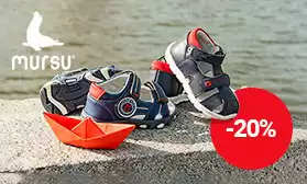 Скидки до 20%: детская обувь MURSU!