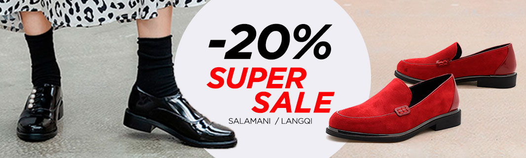 SUPERSALE: скидки 20% на обувь SALAMANI и LANGQI!
