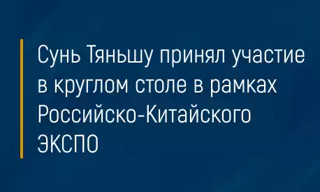 Сунь Тяньшу принял участие в круглом столе в рамках Российско-Китайского ЭКСПО