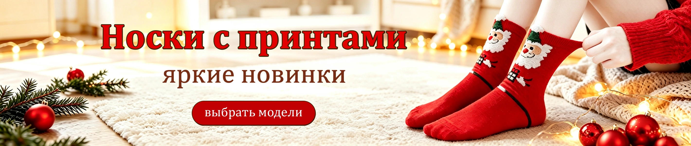 Носки с принтами: новинки и новогодние